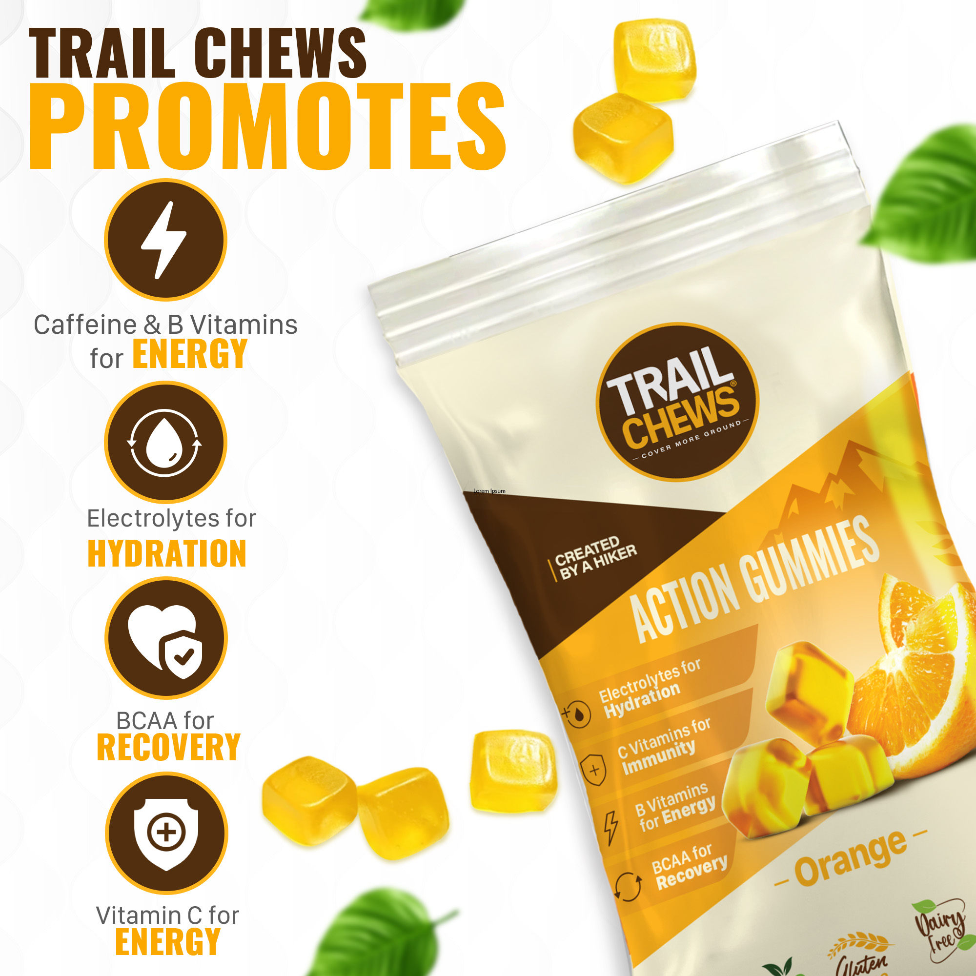 Trail Chews orange flavor